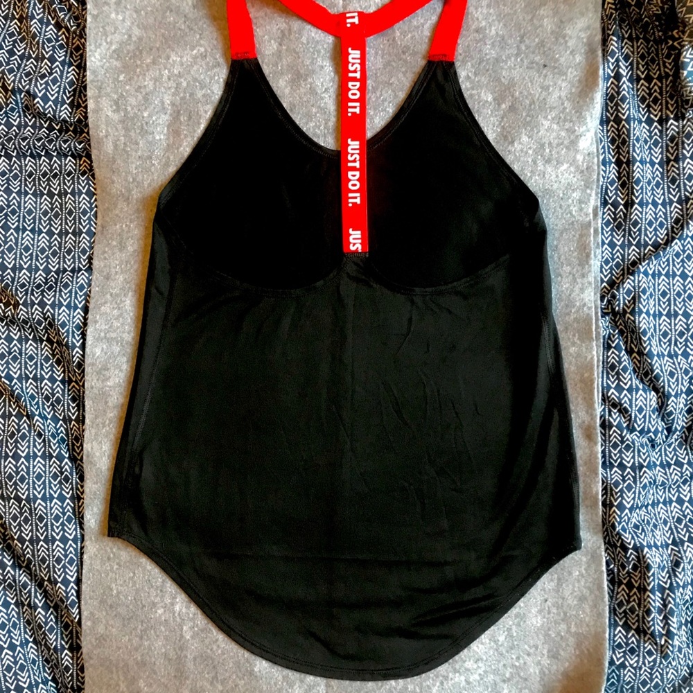 Nike Dri-Fit JUST DO IT Racerback Tank Black Red S